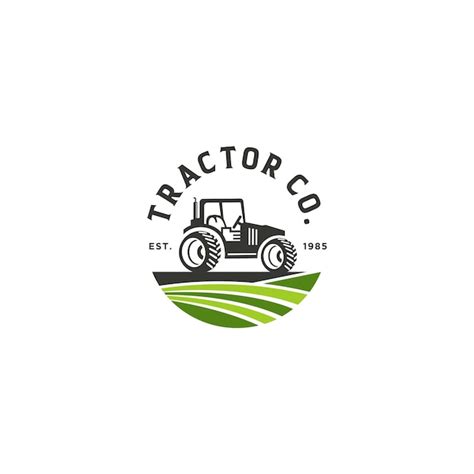 Tractor farm logo template stock vector | Premium Vector
