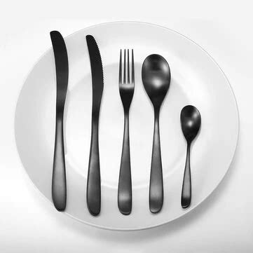 KCASA KC-HF5 High-end 420 Stianless Steel 5 Pieces Flatware Set ...