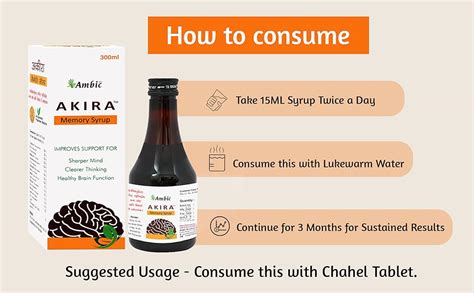 Buy Ambic Akira Memory Wellness Syrup for Brain Health and Better ...