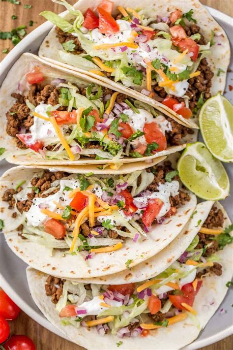 Mexican Soft Tacos Ground Beef Tacos Dishes Delish