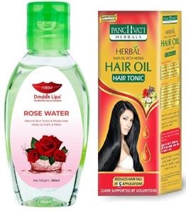 DOUBLE LIPS Rose Water (100 ml)+Anti Hair Fall Hair Oil (100ml) Price ...