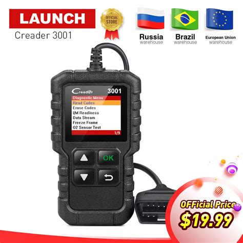 Launch Tech USA X431 Creader 3001 Full OBD2 OBDII Code Reader Scan ...