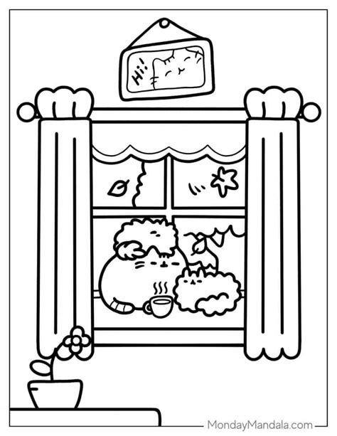 Pusheen Colouring In Pages