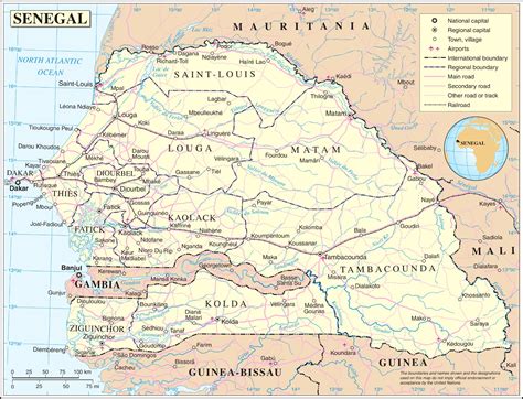 SENEGAL - MAPAS GEOGRÁFICOS DE SENEGAL