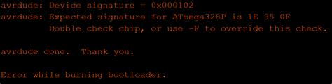 Image result for Invalid Device Signature Arduino Bootloader