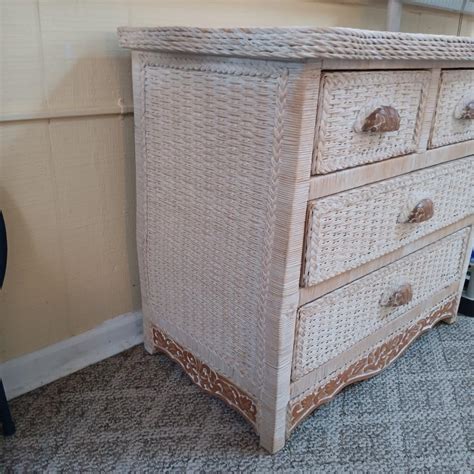 LOT 36S: Pier 1 Jamaica Collection Dresser and Mirror | EstateSales.org