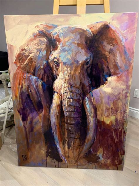 Acrylic Elephant Painting