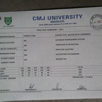 CMJ University — Marksheet valid or fake