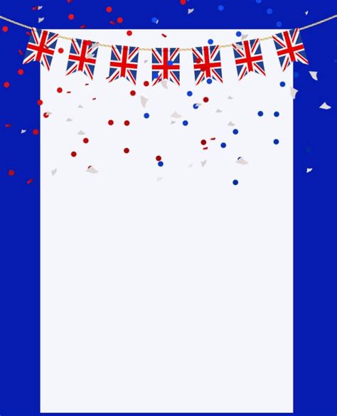 Union Jack Banner Border Printable Pdf | PNG Instant Download, Great Britain Coronation 2023 ...