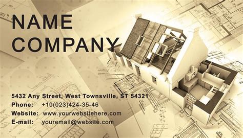 Business Card Template with House Outline 的图像结果