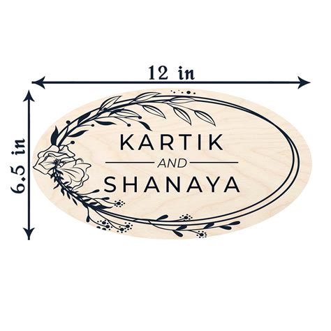 Classic Oval Shape Name Plate – ChitraChaya