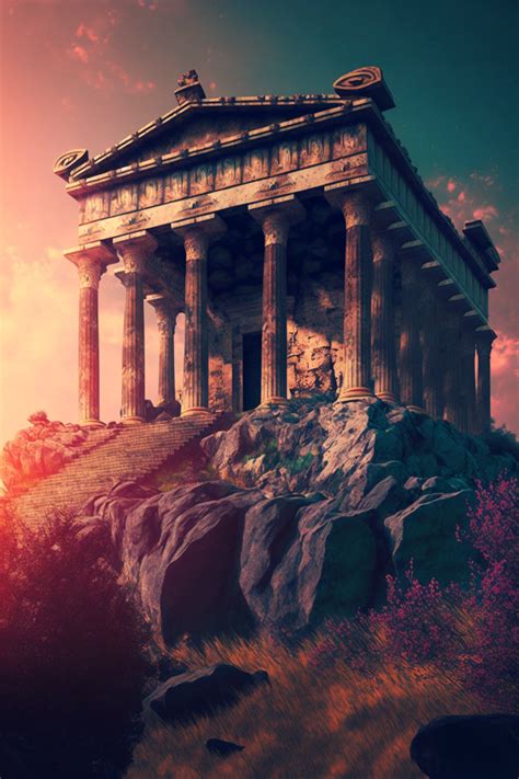 Temple greek mythology art – Artofit
