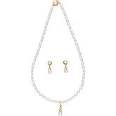 Sri Jagdamba Pearls Dealer Gold Plated Pearl Drop Necklace Set for ...