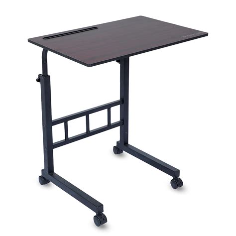 Ray Luxe Wood Multipurpose Height Adjustable & Movable Table with ...