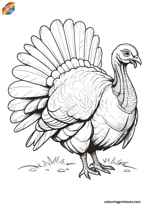 20+ Color Pages of Turkeys Printable [FREE DOWNLOAD]