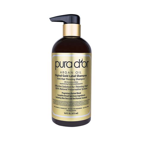 Pura D'or - Original Gold Label - Anti-Hair Thinning Shampoo - 473 mL ...