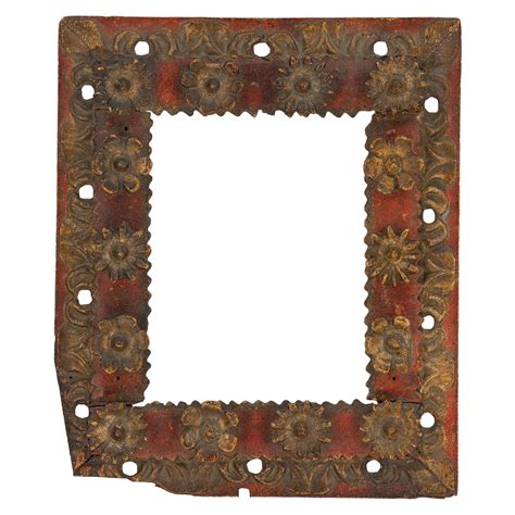 Spanish Colonial Baroque Deeply Carved Geometric Wood Frame For Sale at ...