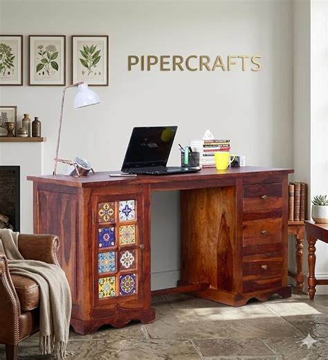 PIPERCRAFTS Sheesham Wood Study/Computer Table - Already Assembled ...