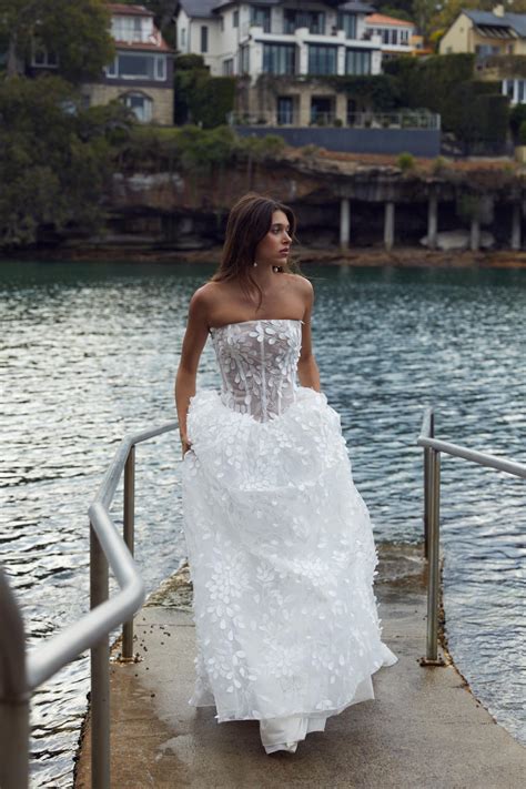 Bailey | Long Line Basque Wedding Dress | Karen Willis Holmes