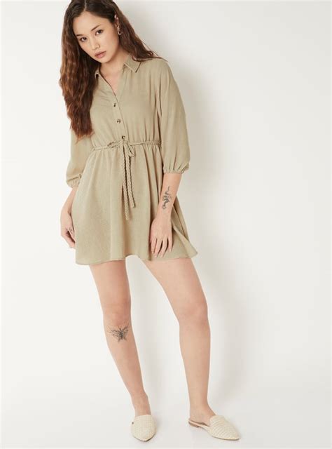 Buy Women Solid Shirt Dress Online at just Rs. 999.0 - 1000016221894 ...