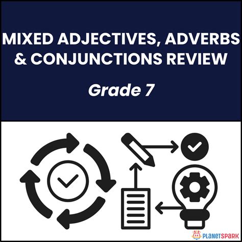Class 7 Sheet on Adjectives, Adverbs & Conjunctions | PlanetSpark