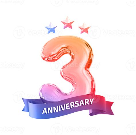 3 years anniversary number 11297774 PNG
