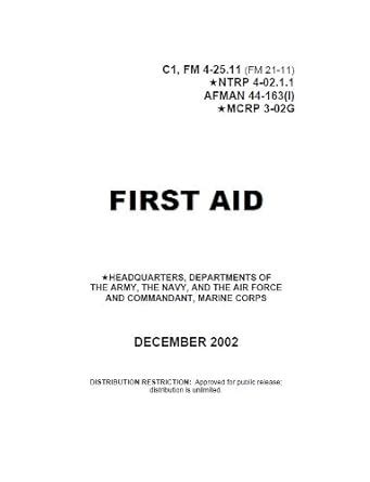 Field Manual FM 4-25.11 (FM 21-11) First Aid including Change 1 issued ...