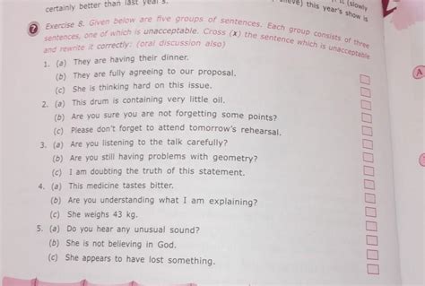 Which sentence is wrong ?Tell me correct answers Don't spam otherwise ...