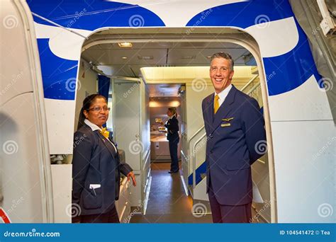 Lufthansa crew member editorial photography. Image of airways - 104541472
