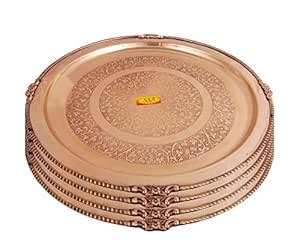 Buy SHIV SHAKTI ARTS® Pure Brass Plate/Big Thali/Serving Plate for ...