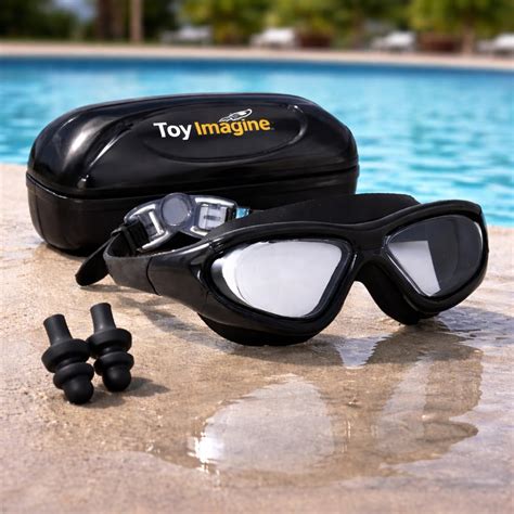 Toy Imagine Big Frame Competition Swim Goggles with Protective Case ...