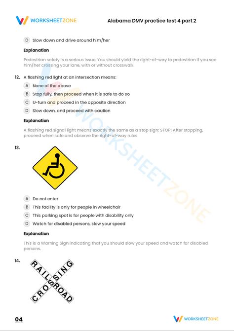 Free Printable Alaska DMV Practice Test Part Worksheet, 59% OFF