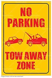 2x SIGNSTICK No Parking Sign Self Adhesive Warning Sign/Safety Sign ...