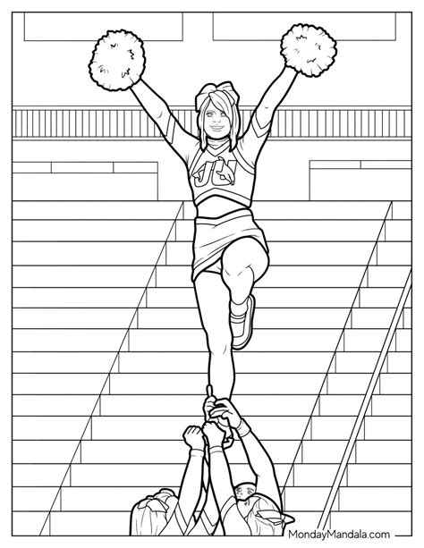 Cheerleading Coloring Pages Printable