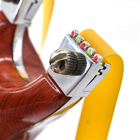 Red Imitation Wood Grain Alloy Slingshot Portable Outdoor Shooting Toy ...