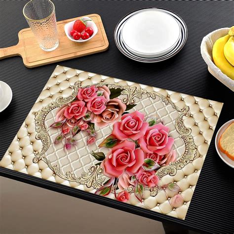 Buy REVEXO Rectangular PVC Table Placemats/Mat for Dining Table Kitchen ...