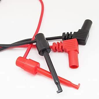 1set 4mm Probe Banana Plug to Large Test Hook Clip Multimeter Lead ...