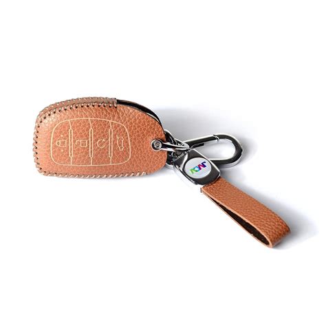 JVCV® Soft Handmade Lychee Pattern Leather Key Cover Compatible with H