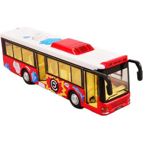 Buy Coelon Diecast Metal Bus Model Long Bus London Toy Buses for Kids ...