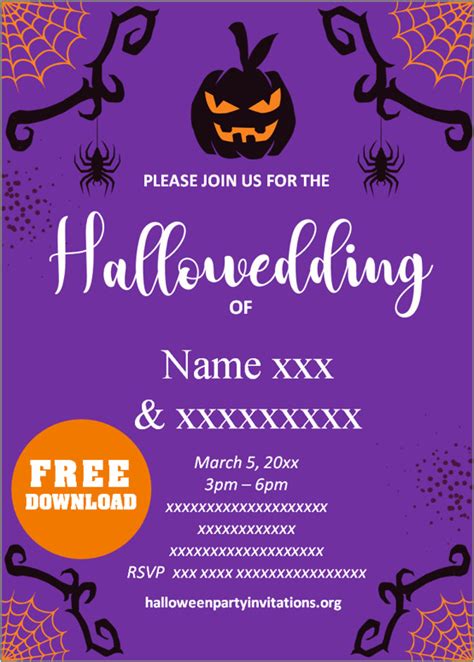 halloween wedding invitation