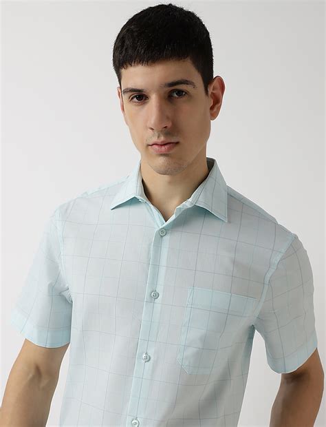 Buy Cotton Rich Checks Spread Collar Shirt at Marks & Spencer