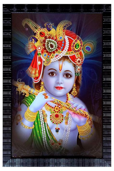 Shree Handicraft Lord Krishna Bal Gopal Photo Frame for Home Deco (49 ...