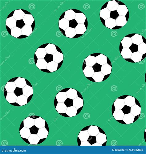 Soccer Ball Seamless Pattern Stock Vector - Illustration of active ...