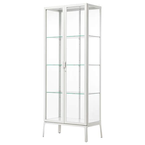 MILSBO glass-door cabinet, white, 73x175 cm (283/4x687/8") - IKEA