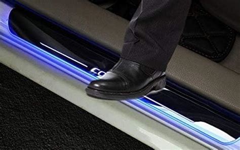 TRENDWALA Stainless Steel Door LED Foot Step Scuff Plate |Car Door LED ...