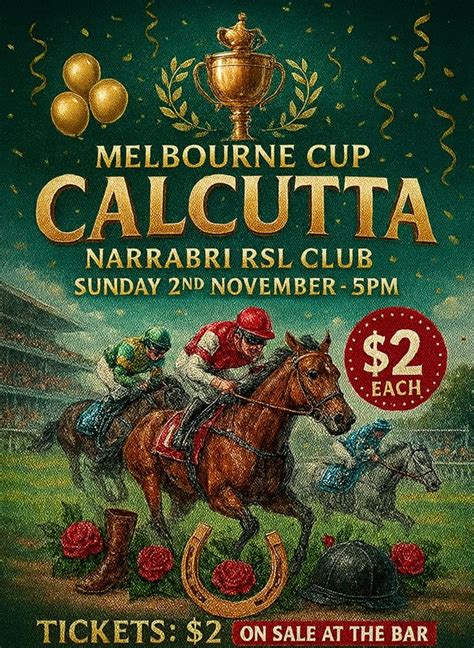 Melbourne Cup Calcutta , 7 Maitland Street, Narrabri, NSW, Australia ...