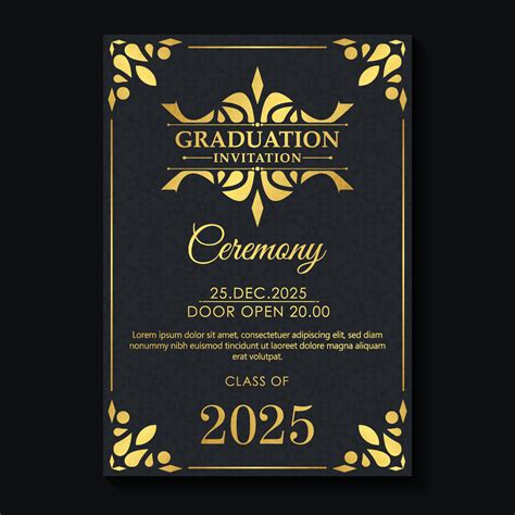 Graduation Invitation Template Vector Art, Icons, and Graphics for Free ...