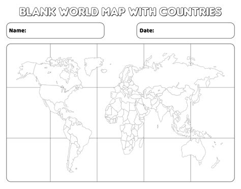 Printable Map of the World 的图像结果