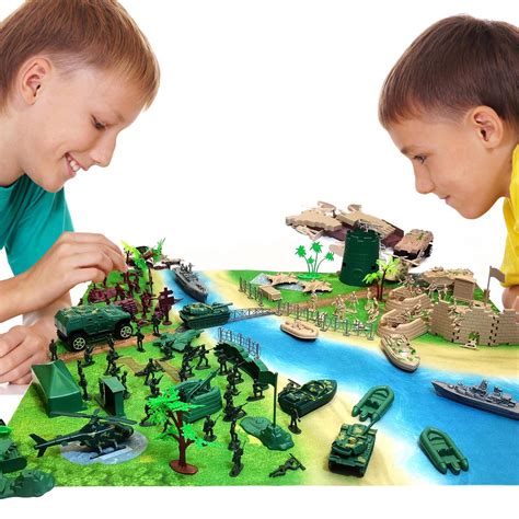 Army Men Big Battle Drum Playset (260 pcs) - Deluxe Plastic Toy ...