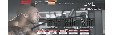 SoundMagic PL30+C in-Ear Headphones with Mic (Black and Gold) : Amazon ...